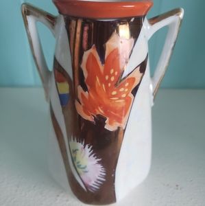 Gold Castle Hand Painted Vase
